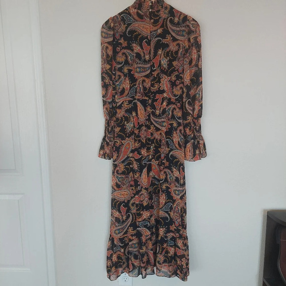 Julia Jordan Paisley Long Sleeve Midi Dress Size 2 - Picture 6 of 11
